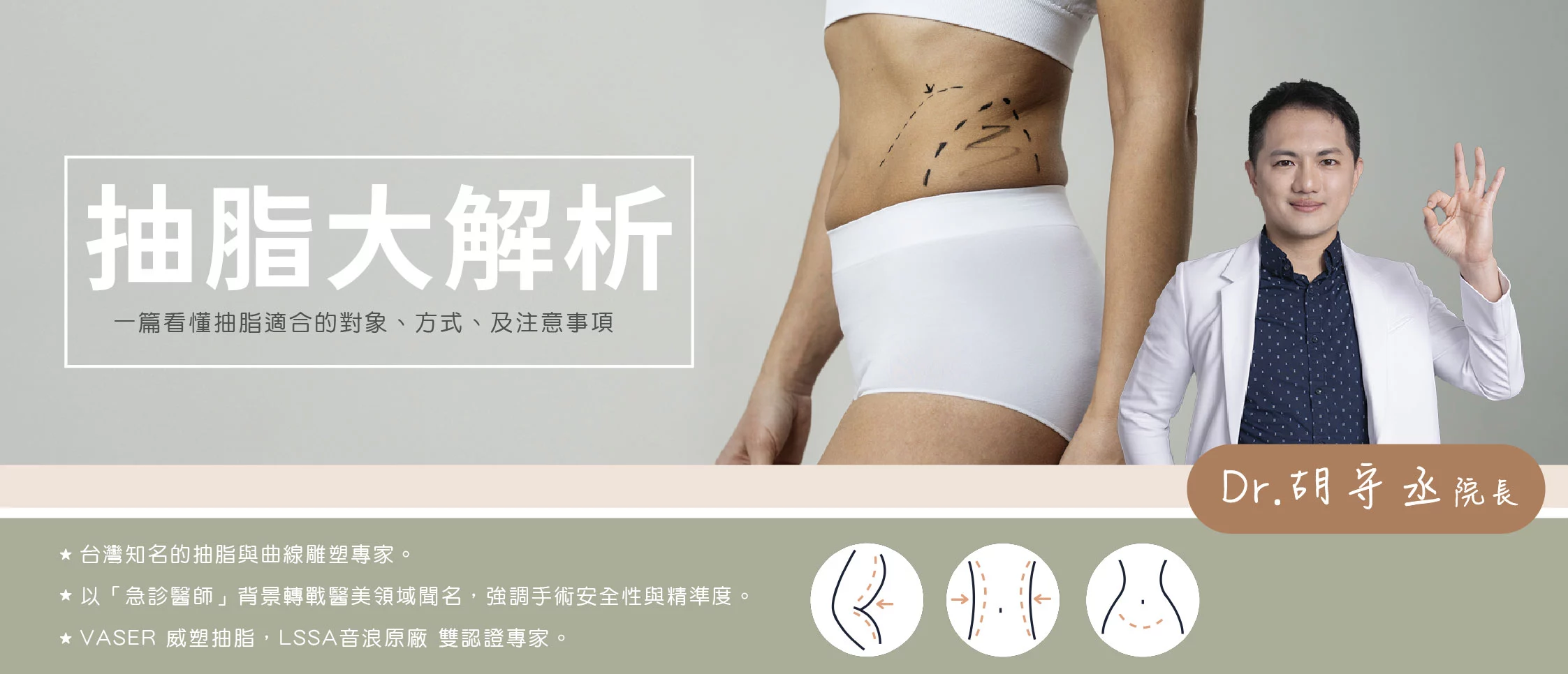 新顏診所-胡守丞醫師-威塑抽脂&音浪脂雕